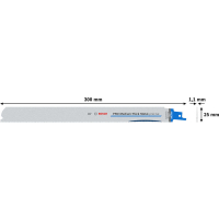 BOSCH List PRO Medium-Thick Metal precise S1237BEF 1,1 × 25 × 300 mm, 5 ks 2608658996