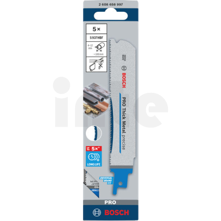 BOSCH List PRO Thick Metal precise S937HBF 1,1 × 25 × 150 mm, 5 ks 2608658997