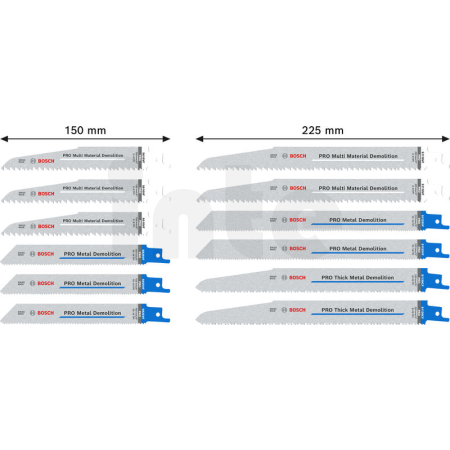 BOSCH Sada listů PRO Demolition, 12 ks 2607011821