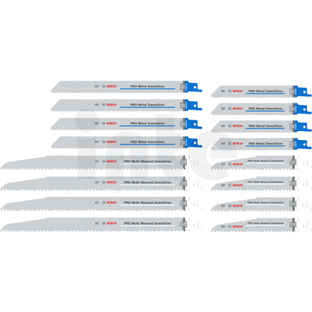 BOSCH Sada demoličních listů PRO Tough Box, 16 ks 2607011822