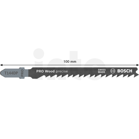 BOSCH Pilový plátek pro přímočaré pily PRO Wood precise T144DP 100 mm, 2 ks 2608665235