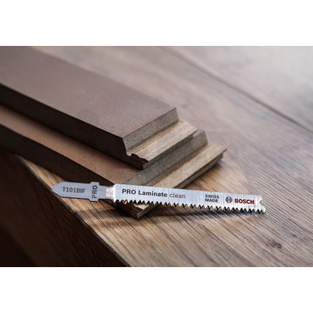 BOSCH Pilový plátek pro přímočaré pily PRO Laminate clean T101BIF, 83 mm, 2 ks 2608655091
