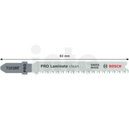 BOSCH Pilový plátek pro přímočaré pily PRO Laminate clean T101BIF, 83 mm, 2 ks 2608655091
