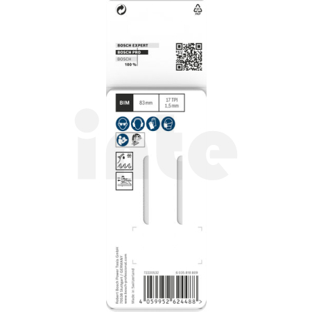 BOSCH Pilový plátek pro přímočaré pily PRO Metal curve T118EOF, 83 mm, 2 ks 2608655099