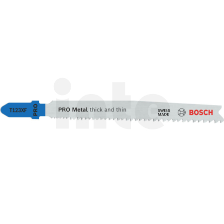 BOSCH Pilový plátek pro přímočaré pily PRO Metal thick and thin T123XF, 100 mm, 2 ks 2608655100