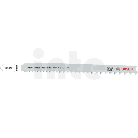 BOSCH Pilový plátek pro přímočaré pily PRO Multi Material thick and thin T345XF, 132 mm, 2 ks 2608655101