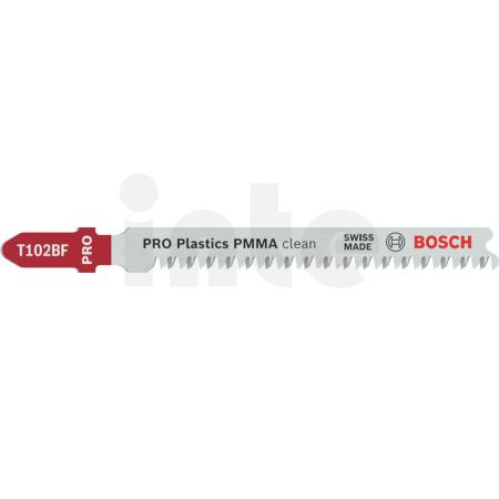 BOSCH Pilový plátek pro přímočaré pily PRO Plastics PMMA clean T102BF 92 mm, 2 ks 2608655102