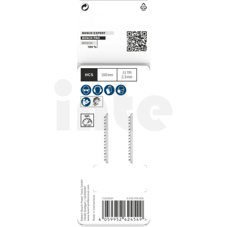BOSCH Pilový plátek pro přímočaré pily PRO Plastics PVC clean T102H 100 mm, 2 ks 2608665238