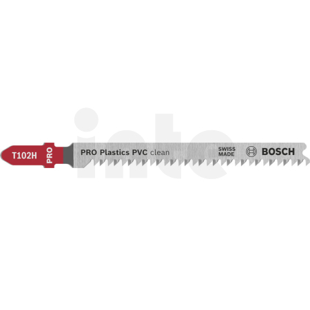 BOSCH Pilový plátek pro přímočaré pily PRO Plastics PVC clean T102H 100 mm, 2 ks 2608665238