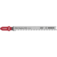 BOSCH Pilový plátek pro přímočaré pily PRO Plastics PVC clean T102H 100 mm, 2 ks 2608665238