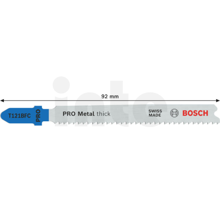 BOSCH Pilový plátek PRO Metal thick T121BFC pro přímočaré pily, 92 mm, 3 ks 2608655109