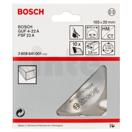 BOSCH Fréza PRO Side, 105 × 20 × 2,8 mm, 10 zubů 3608641001