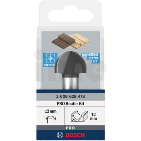 BOSCH Žlábkovací fréza PRO, R 12, stopka 12 mm 2608628473