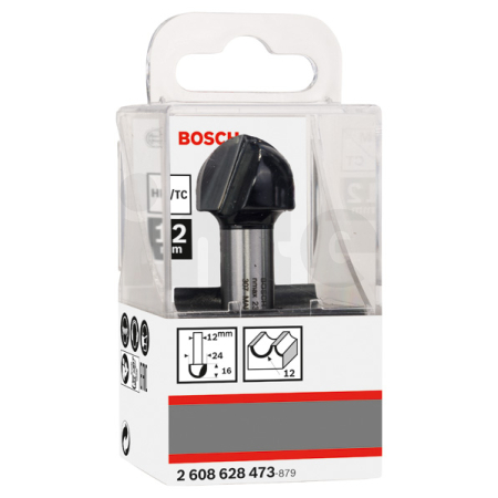 BOSCH Žlábkovací fréza PRO, R 12, stopka 12 mm 2608628473