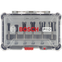 BOSCH Sada drážkovacích fréz PRO, stopka ¼″, 6 ks 2607017467