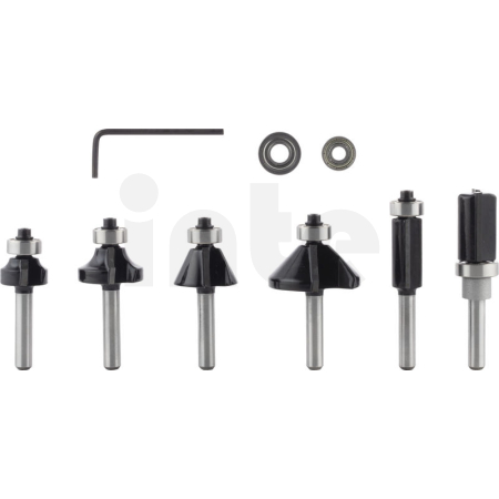 BOSCH Sada ohraňovacích fréz PRO, stopka ¼″, 6 ks 2607017470