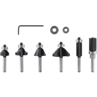BOSCH Sada ohraňovacích fréz PRO, stopka ¼″, 6 ks 2607017470