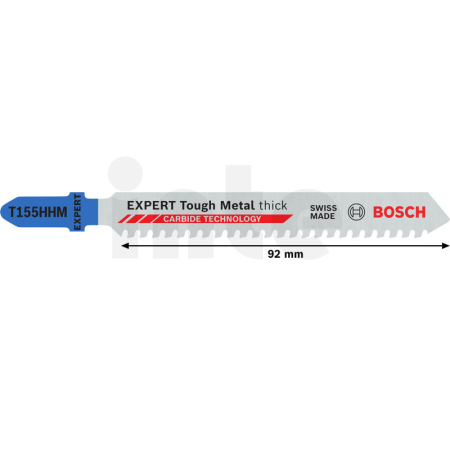 BOSCH Pilový plátek pro přímočaré pily EXPERT Tough Metal thick T155HHM, 3 ks 2608902482