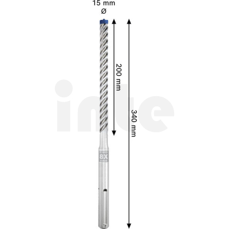 BOSCH Vrták do kladiv EXPERT SDS max-8X, 15 × 200 × 340 mm 2608900212