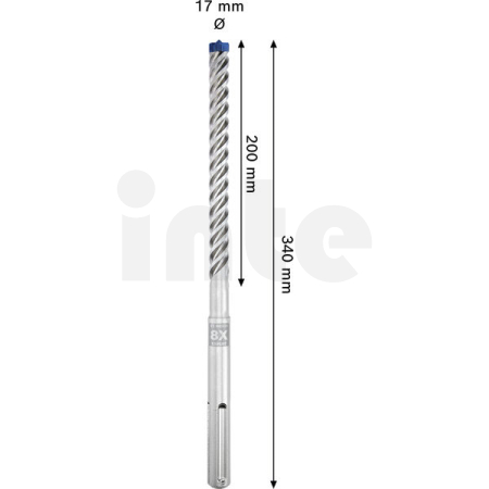 BOSCH Vrták do kladiv EXPERT SDS max-8X, 17 × 200 × 340 mm 2608900219