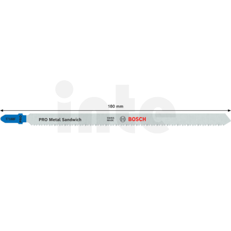 BOSCH Pilový plátek pro přímočaré pily PRO Metal Sandwich T718BF, 180 mm, 5 ks 2608655114