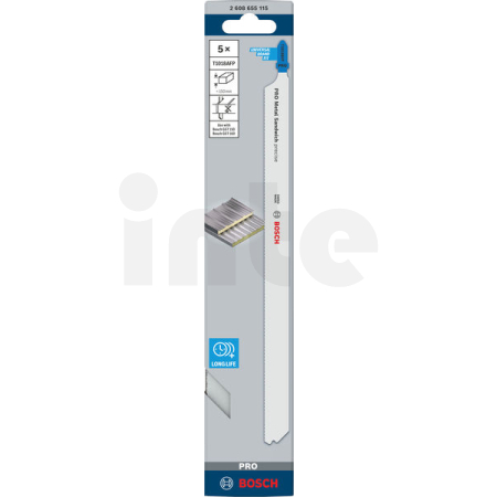 BOSCH Pilový plátek pro přímočaré pily PRO Metal Sandwich T1018AFP 250 mm, 5 ks 2608655115