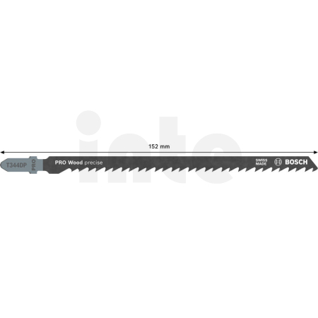 BOSCH Pilový plátek pro přímočaré pily PRO Wood precise T344DP 152 mm, 25 ks 2608665240