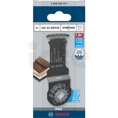 BOSCH Ponorný pilový list PRO AIZ 32 BSPIB, 32 × 50 mm, 5 ks 2608669071