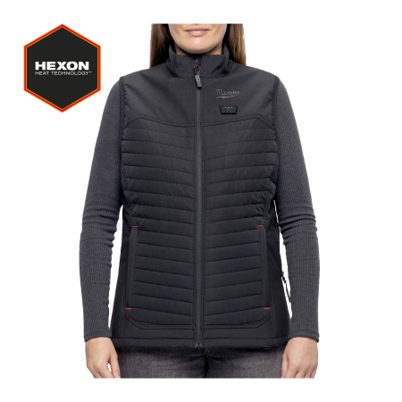MILWAUKEE M12 HPVLBL3-0 (XXL) HEXON Dámská vyhřívaná vesta černá 4932493856