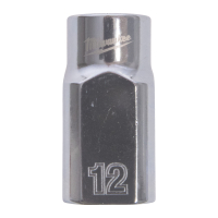 MILWAUKEE ½″ nástrčný klíč metrický standardní 12-hranový 12 mm 4932499115