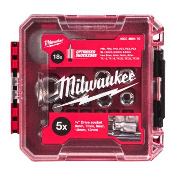 MILWAUKEE Sada kompaktních ráčen 1/4˝ kufříku kompatibilním s PACKOUT™ 25 ks 4932499470