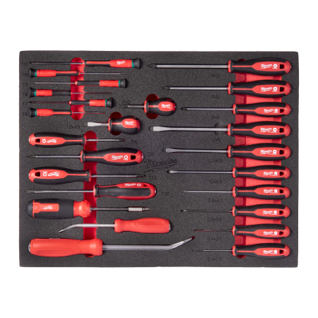 MILWAUKEE 38 pc Screwdriver and Prybar Set Foam Insert 4932500755