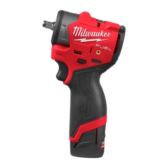 MILWAUKEE M12 FSCIWF38-252X FUEL ⅜″ subkompaktní rázový utahovák s třecím kroužkem, 305 Nm, 2x aku M12 HB2.5 + C12 C 4933498970