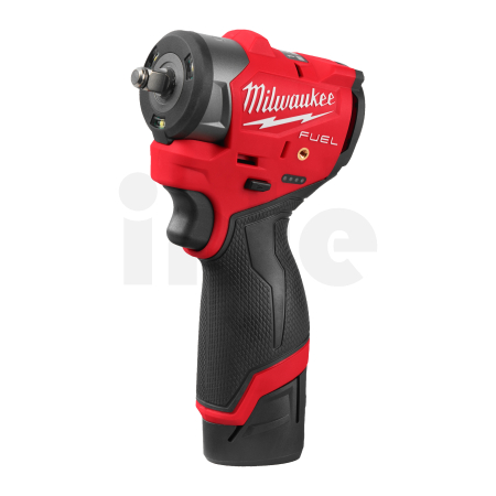 MILWAUKEE M12 FSCIWF38-252X FUEL ⅜″ subkompaktní rázový utahovák s třecím kroužkem, 305 Nm, 2x aku M12 HB2.5 + C12 C 4933498970