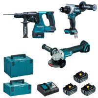 Makita - Aku sada DGA506+DHR243+DDF492 Li-ion LXT 18V/5,0Ah DLX3202TJ