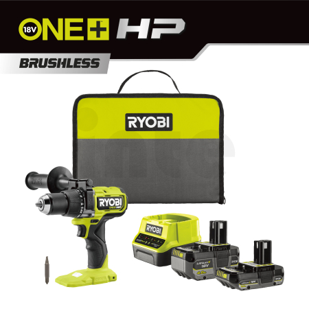 RYOBI RPD18X1 18V ONE+™ HP bezuhlíková příklepová vrtačka (1x 4.0Ah, 1x 2.0Ah) 5133006612