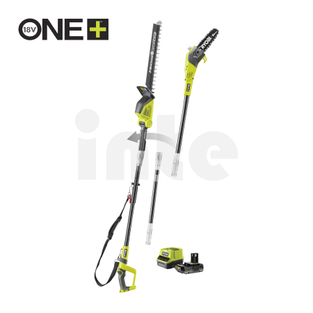 RYOBI RPP1820PT1845 18V ONE+™ kombo sada 20cm tyčové pily a 45cm tyčových nůžek na živý plot ze skelných vláken (1 x 2,0 Ah) 513