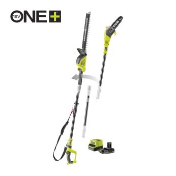 RYOBI RPP1820PT1845 18V ONE+™ kombo sada 20cm tyčové pily a 45cm tyčových nůžek na živý plot ze skelných vláken (1 x 2,0 Ah) 513