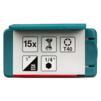 Makita - torzní bit řady Impact Premier (C-form) T40-25mm, 15 ks E-25987