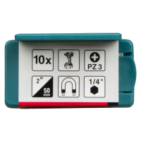 Makita - torzní bit řady Impact Premier (E-form) PZ3-50mm, 10 ks E-26004