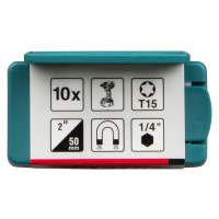 Makita - torzní bit řady Impact Premier (E-form) T15-50mm, 10 ks E-26026