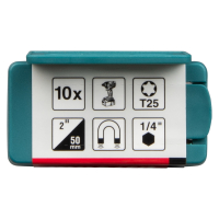 Makita - torzní bit řady Impact Premier (E-form) T25-50mm, 10 ks E-26048