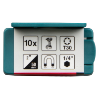 Makita - torzní bit řady Impact Premier (E-form) T30-50mm, 10 ks E-26054