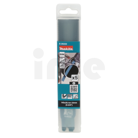 Makita - pilový list BiM 145x1.6mm, 8Z, 5ks special zahnutý JR003G E-26222