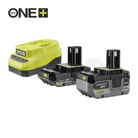 RYOBI RC18120A-242X 18V ONE+ sada akumulátorů 2,0 Ah a 4,0 Ah s nabíječkou 5133006916