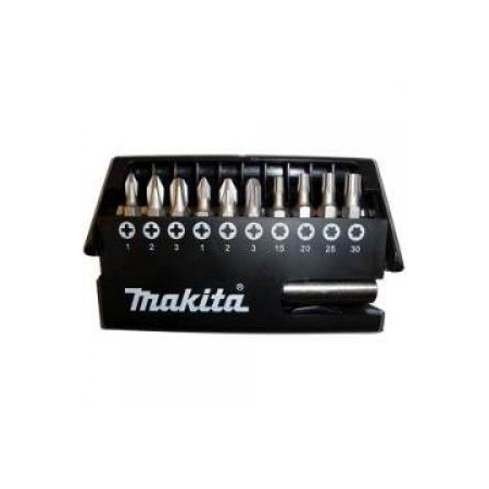 Makita - sada bitů 1/4" 11 ks v plastové krabičce, 12 bal D-30651-12