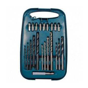 MAKITA sada vrtáků (kov, kámen, dřevo) a bitů 1/4, 22 ks" P-44002