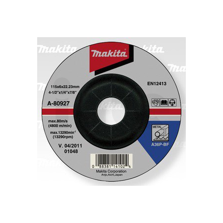 Makita - kotouč brusný ocel 115x6x22.23mm A-80927