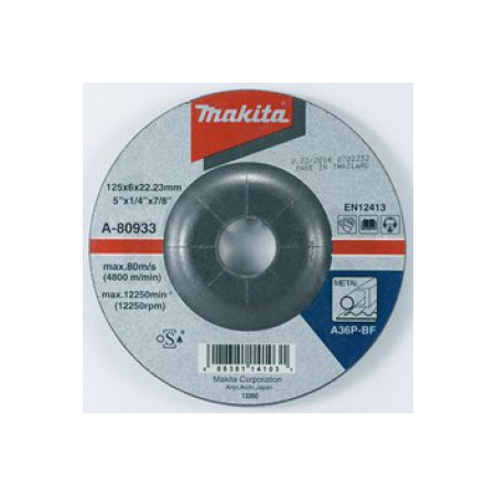 Makita - kotouč brusný ocel 125x6x22.23mm = old P-05848 A-80933
