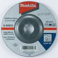 Makita - kotouč brusný ocel 125x6x22.23mm = old P-05848 A-80933